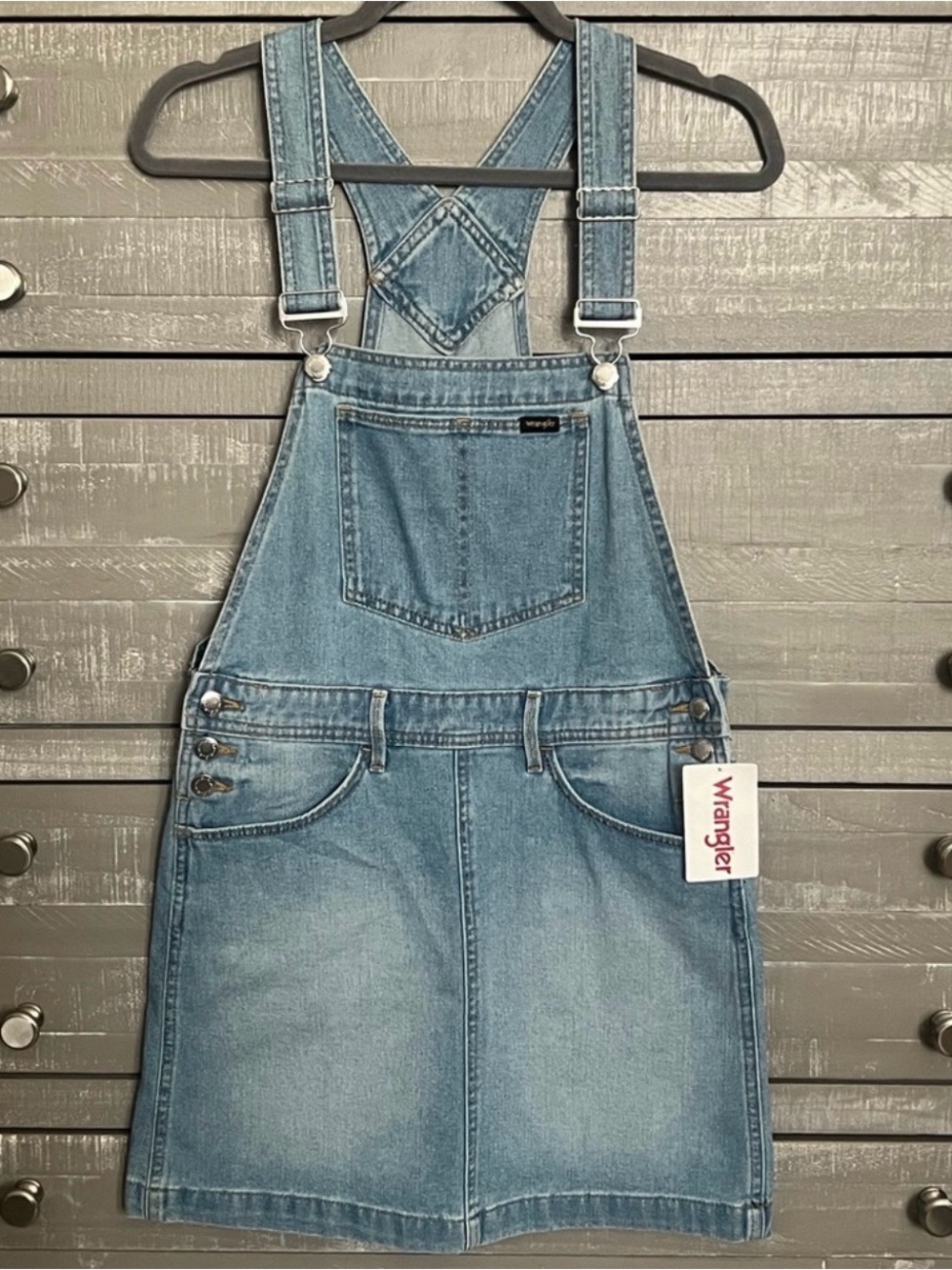 Wrangler Women’s Blue Denim Overall Dress Size XS